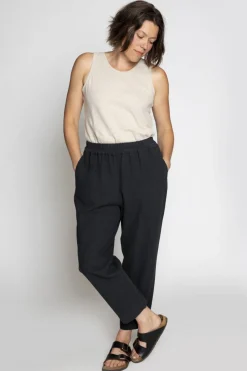 Laura Pants Linen, Black