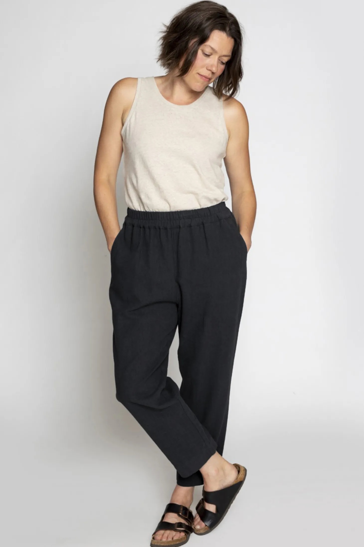 Laura Pants Linen, Black