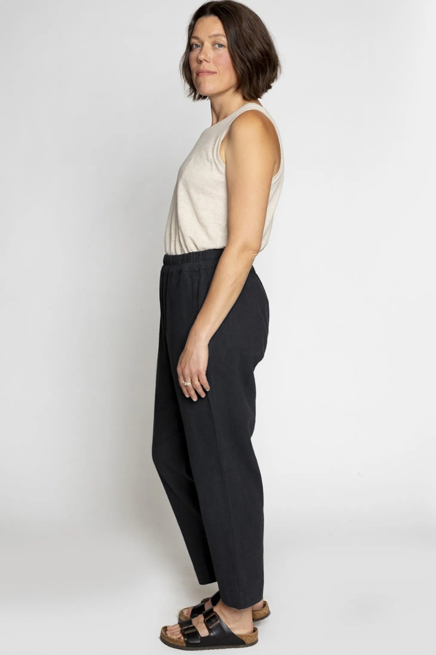 Laura Pants Linen, Black