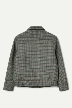 Leal Bomber Jacket, Grey Checks