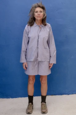 Limber Shirt, Red Blue Stripe