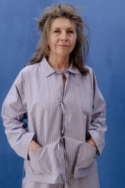 Limber Shirt, Red Blue Stripe