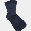 Linen Socks, Navy