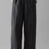 Linen Trousers, Onyx Stripe