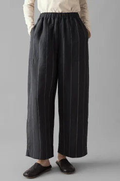 Linen Trousers, Onyx Stripe