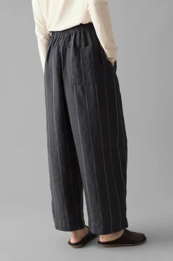 Linen Trousers, Onyx Stripe