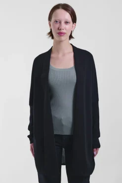 Long Open Cardi 111, Black