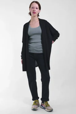 Long Open Cardi 111, Black