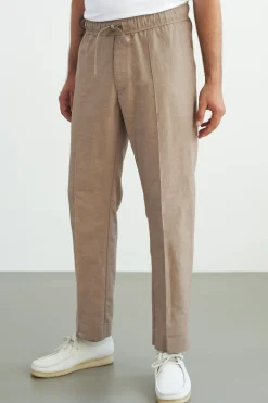 Max Pants, Walnut Linen