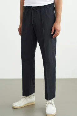 Max Trousers, Linen Black