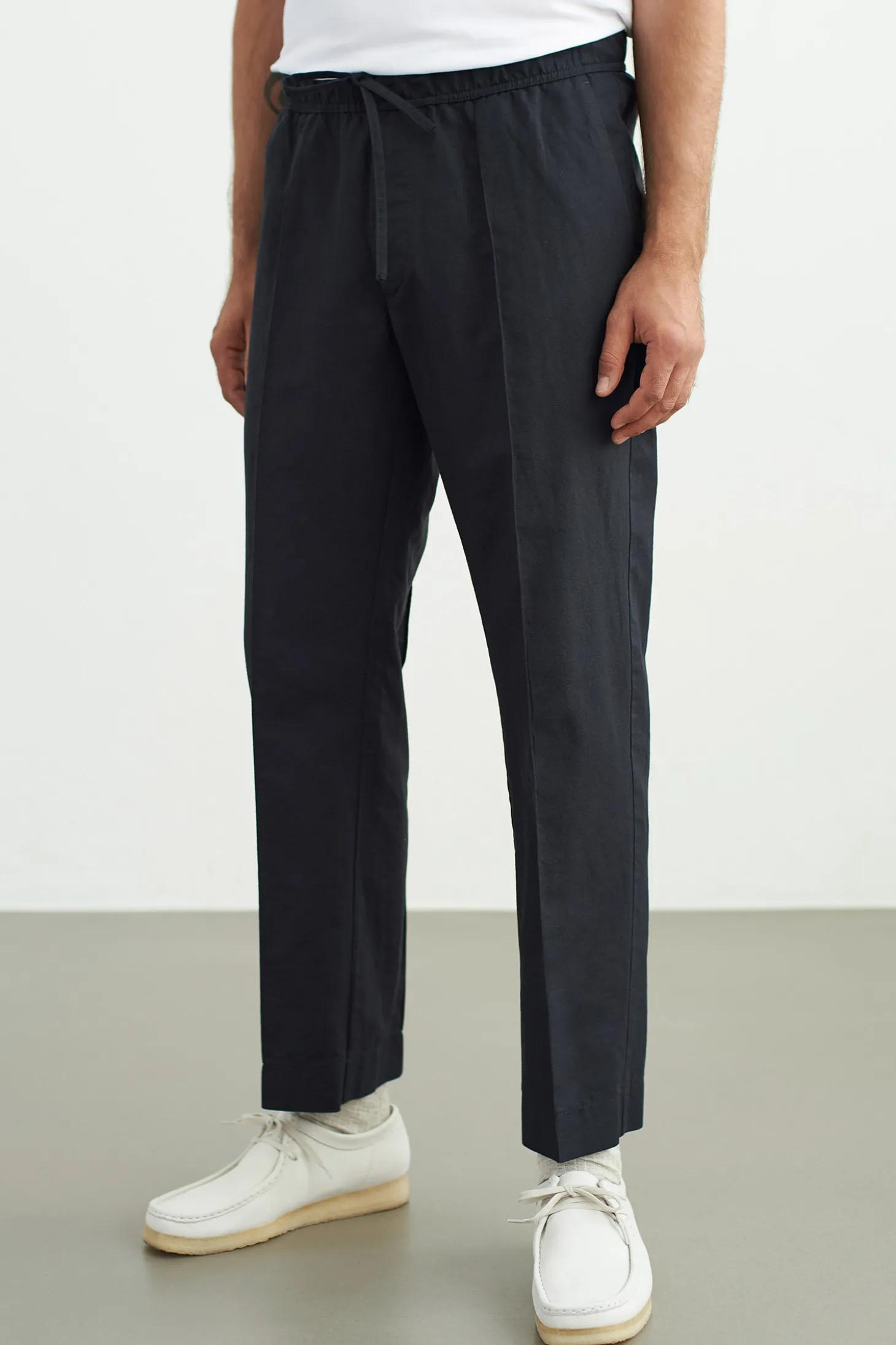 Max Trousers, Linen Black