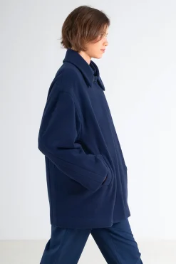 Maxi Sleeve Coat, Azure Blue