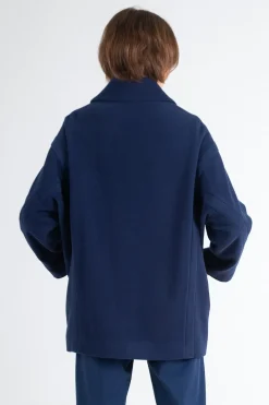 Maxi Sleeve Coat, Azure Blue