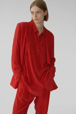 Mena Blazer, Cardinal Red