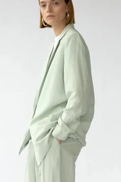 Mena Blazer, Mint Grey
