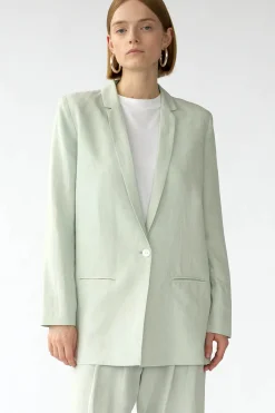 Mena Blazer, Mint Grey