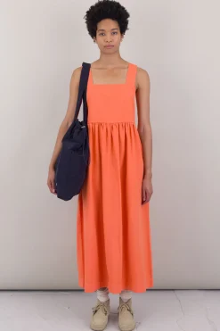 Midi Day Dress, Dark Orange