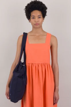 Midi Day Dress, Dark Orange