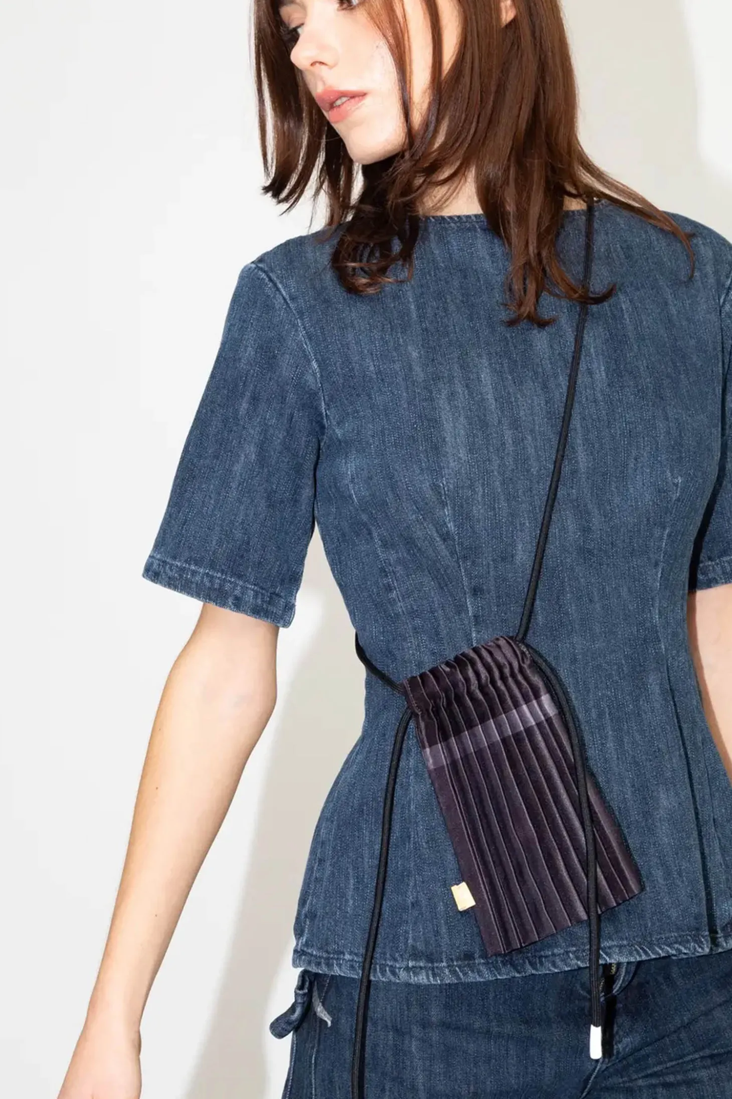 Mini Pleated Bag, Black