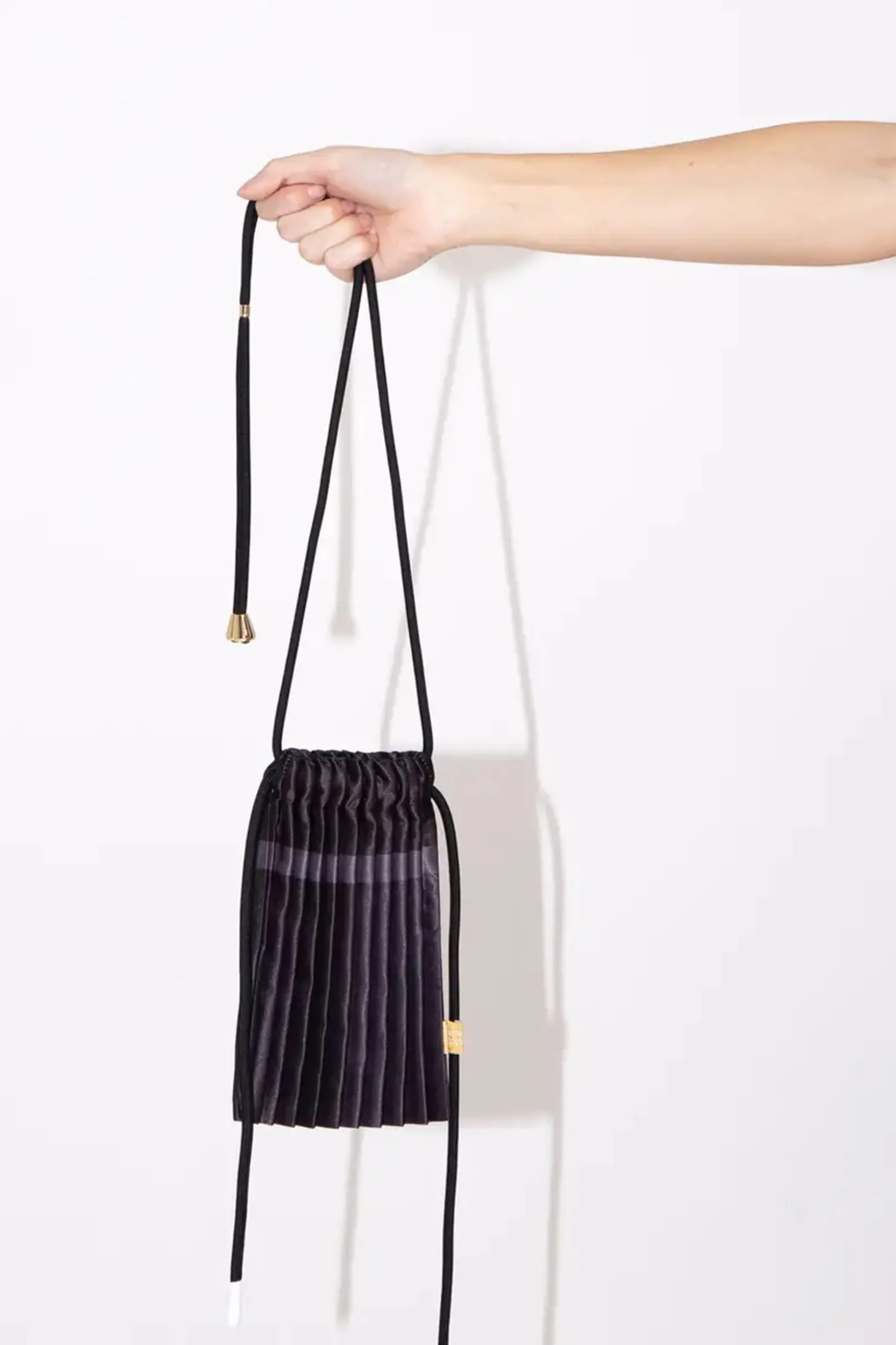 Mini Pleated Bag, Black