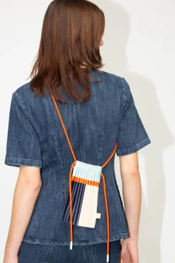 Mini Pleated Bag, Blue