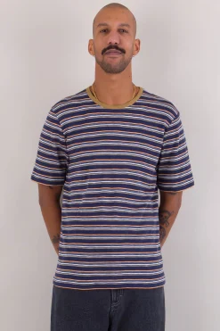 Multistripe Tee, Navy Mix