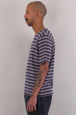 Multistripe Tee, Navy Mix
