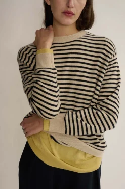 Nimue Sweater, Linen-Navy