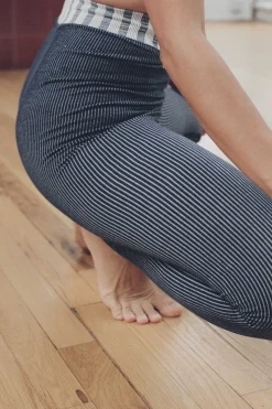Oleta Legging, Navy Striped