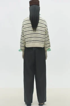 Organic Cotton Polo Sweater, Salvia