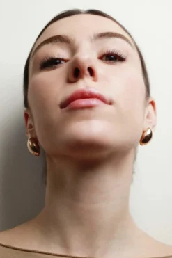 Organic Shape Earring, Gold