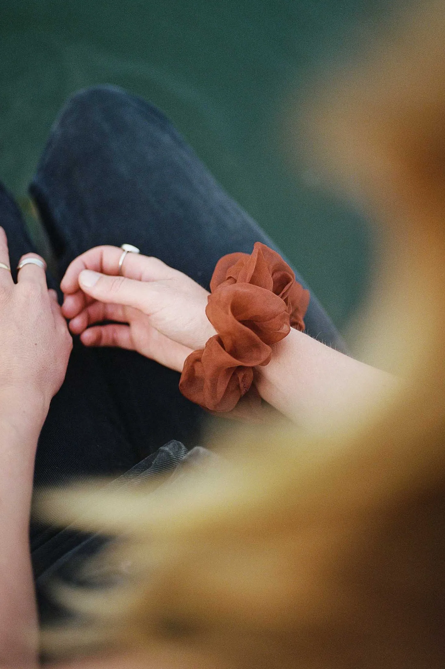 Organza Scrunchie, Copper
