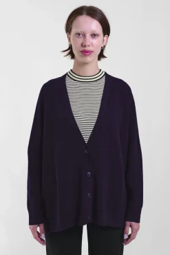 Oversized Cardi 100, Plum