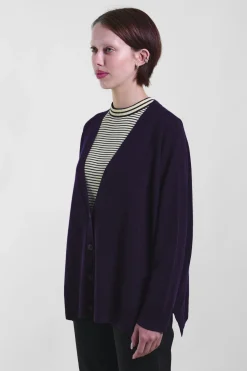 Oversized Cardi 100, Plum