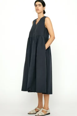 Papery Dress, Navy/Black