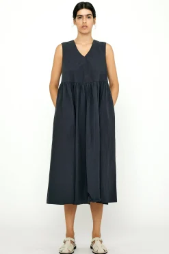 Papery Dress, Navy/Black