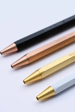 Pen Ballpoint Brass, White