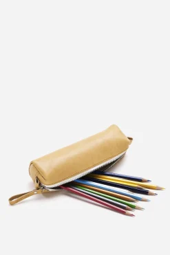 Pencil Case, Raw Blend Natural Leath.