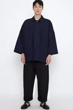 Pockets Short Coat, Navy