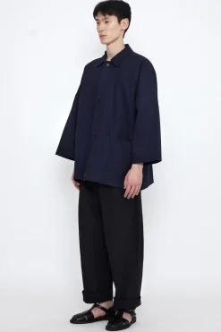 Pockets Short Coat, Navy