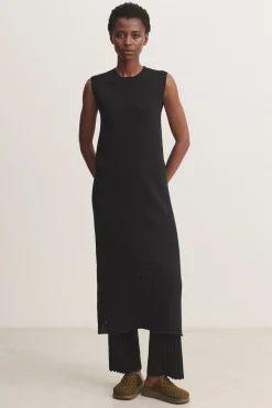 Pointelle Dress, Black