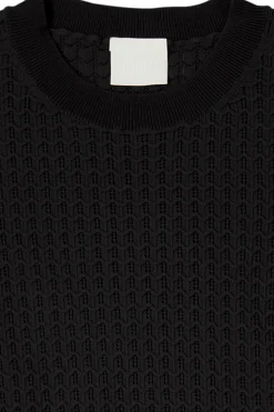 Pointelle Dress, Black