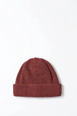 Recycled Marl Beanie, Bordeaux