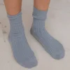 Rib Overankle Socks, Simon Grey