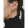 Rolling Stones Earring, Gold