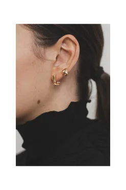 Rolling Stones Earring, Gold