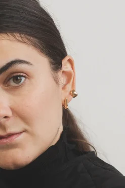 Rolling Stones Earring, Gold