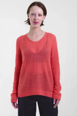 Round-Neck Pullover 31, Coral