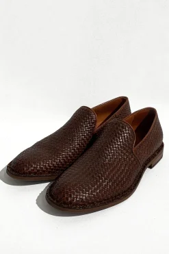 Rufiji Loafer, Intrecciato Brown