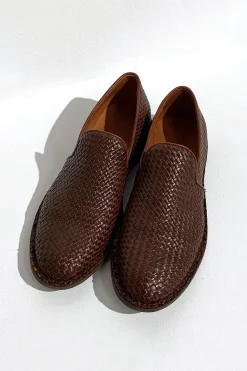 Rufiji Loafer, Intrecciato Brown